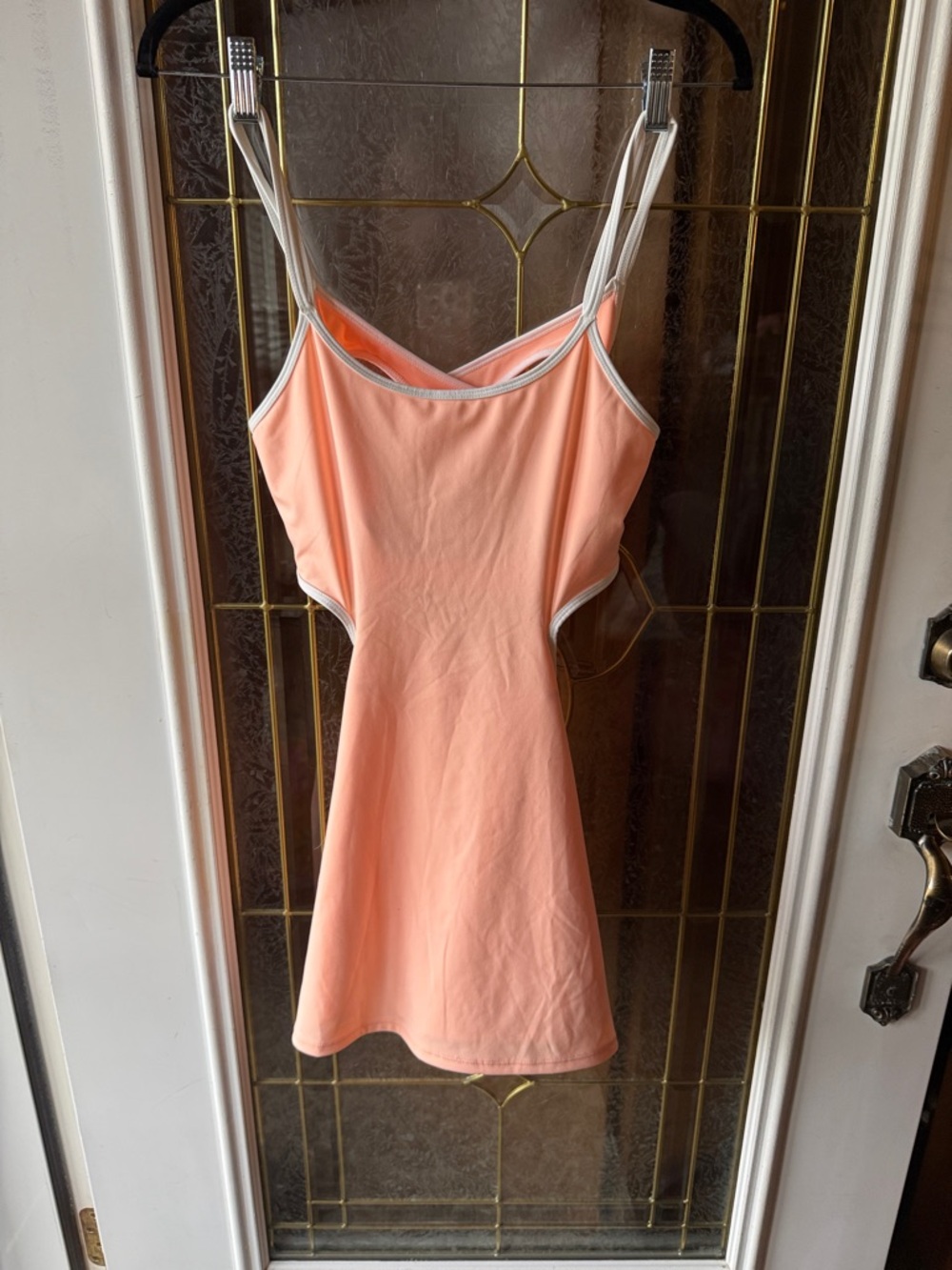 Free People Peach Mini Dress with White Trim